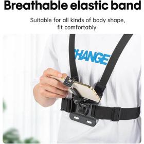 Harnais de fixation de poitrine pour téléphone portable