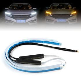 Feux de Jour LED Et Clignotant 2Pcs Pour Phares de Voiture 60cm